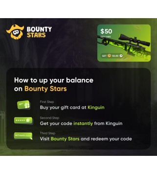 Bountystars.com $50 Wallet Card Code Key GLOBAL